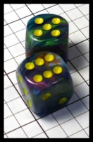 Dice : Dice - 6D Pipped - Green Blue Chessex Menagerie - Gen Con Aug 2014